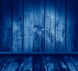 grunge interior toned in trendy Classic Blue color of the Year 2020