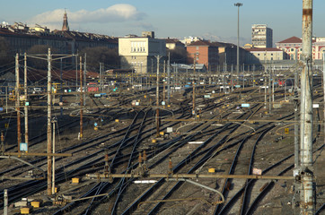 Un tratto della stazione ferroviaria di Torino.