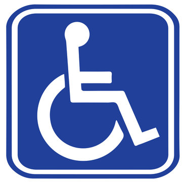 disabled sign on white background