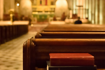 Bench inside Cathedral