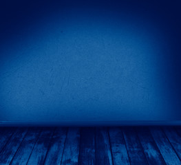 grunge interior toned in trendy Classic Blue color of the Year 2020