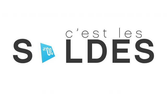 c'est les soldes- animation &eacute;tiquette prix marketing
