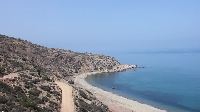 Bay in Hoceima region near to he Fortress Torres de Alcala
