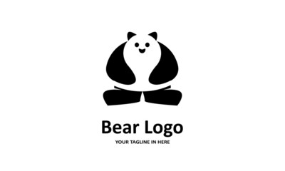 The flat bear logo concept is perfect for business, technology, contractor and housing symbols, health,sport, restaurants, education