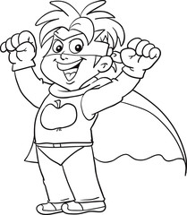 Vector cartoon Super boy character 