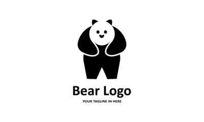The flat bear logo concept is perfect for business, technology, contractor and housing symbols, health,sport, restaurants, education