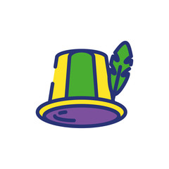 Isolated mardi gras hat vector design © djvstock
