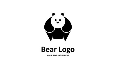The flat bear logo concept is perfect for business, technology, contractor and housing symbols, health,sport, restaurants, education
