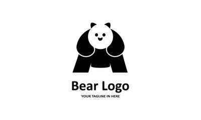The flat bear logo concept is perfect for business, technology, contractor and housing symbols, health,sport, restaurants, education