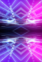 Ultraviolet abstract light. Light element, light line. Violet and pink gradient. Modern background, neon light. Empty stage, spotlights, neon. Abstract futuristic neon background.