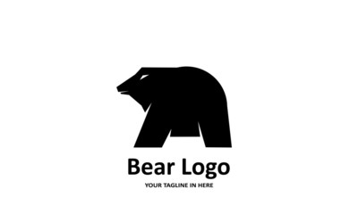 The flat bear logo concept is perfect for business, technology, contractor and housing symbols, health,sport, restaurants, education