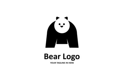 The flat bear logo concept is perfect for business, technology, contractor and housing symbols, health,sport, restaurants, education