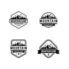 Mountain vintage badge bundle. Set of mountain badge.