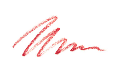 Lipstick Liner Pencil Squiggles isolated on white background  - Image