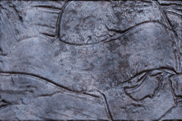 3D rendering- copper metal destroyed. Background bronze