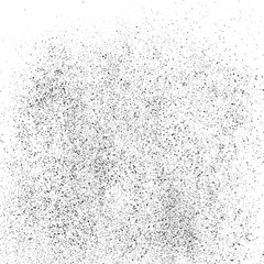 Black Grainy Texture Isolated On White Square Background. Dust Overlay. Dark Noise Granules. Digitally Generated Image. Vector Design Elements, Illustration, Eps 10.
