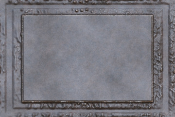 3D vintage metal work- antique metal. Corrosion background- pattern abstract