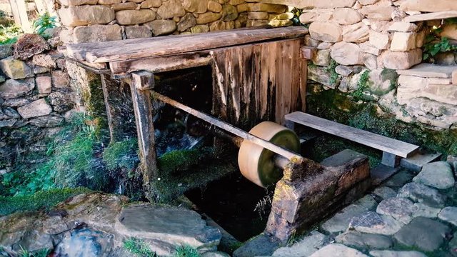Old Traditional Water Driven Sharpener At Etara Ethnographic Complex