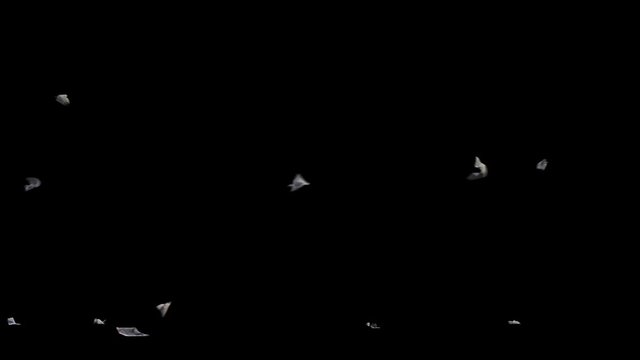 Flying Newspaper Loop with Alpha Channel