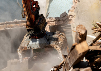 a mechanical excavator in action 