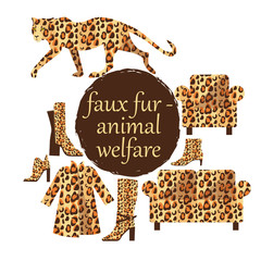 leopard print in the design of items