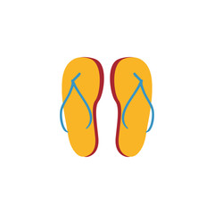 Isolated orange sandals vector design