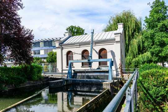 Wasserkraftwerk an der Singold in Augsburg-G&ouml;ggingen