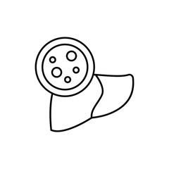 Cancer liver icon. Simple line, outline vector elements of world awareness day icons for ui and ux, website or mobile application