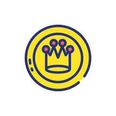 Isolated royal crown vector design