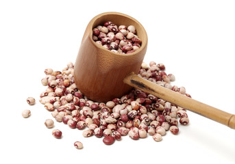 Dry beans on white background