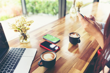 cup of coffee and notebook on table