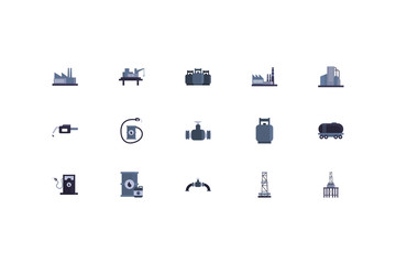 Isolated oil industry icon set vector design