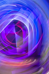 Abstract background created using a long exposure time and multicolored light sources