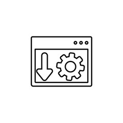 Fototapeta premium Landing page optimization icon. Element of seo and development icon with name for mobile concept and web apps. Detailed Landing page optimization icon can used for web and mobile on white background