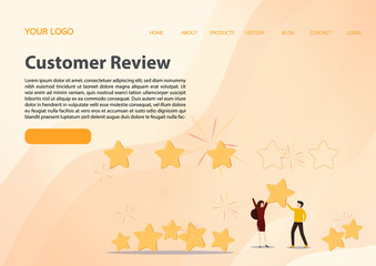 Customer review rating.
