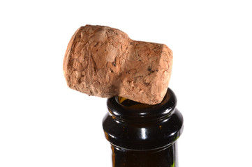 bottle cork isolated on white background
