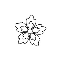Plumeria flower icon vector illustration design logo template
