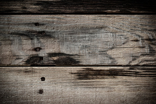 old wood barn dark wall texture background, timber plank wooden pallet weathered with nail tack - Powered by Adobe