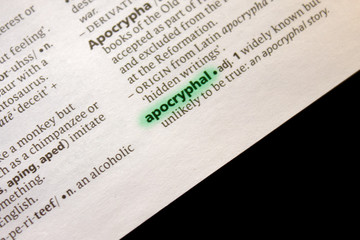 Apocryphal word or phrase in a dictionary.
