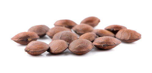 Nuts Incas , sacha inchi peanut seed an isolated on white background