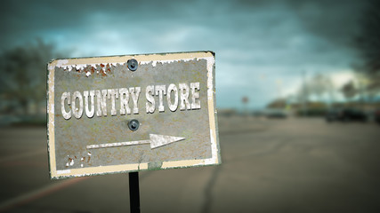 Street Sign to Country Store