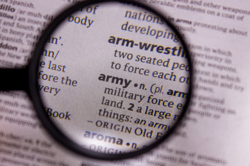 Army word or phrase in a dictionary.
