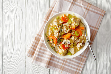 chicken stew with vegetables and creamy sauce