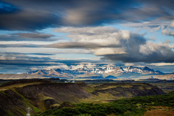 Typical icelandic panorama. Location Iceland, Europe.