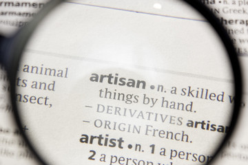 Artisan word or phrase in a dictionary.