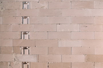 construction site for a single-family house made of cellular concrete