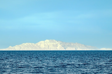 Tiran Island in the Red Sea near Sharm El Sheikh in Egypt