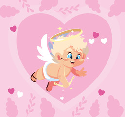 Love cupid cartoon vector design