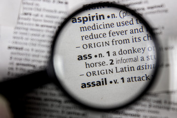 The word or phrase ass in a dictionary.