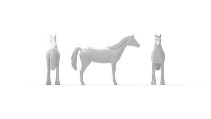 3d rendering of a horse isolated on white empty space background © Sepia100